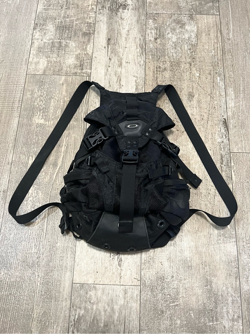 OAKLEY Mini Icon Nylon Backpack 1.0 Black Vintage Y2K Tactical Streetwear Tech
